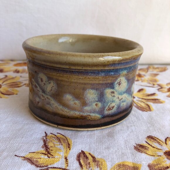 Handcrafted Ceramic Accent Bowl - Blue and Brown - Picture 1 of 5